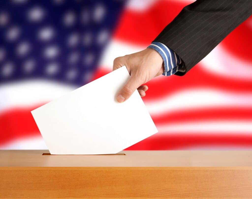 stock image vote ballot