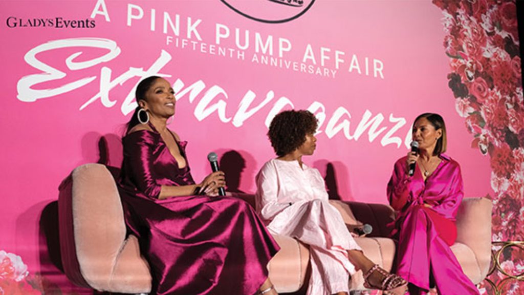 Areva sits with Salli Richardson Whitfield and Alfre Woodard during the 15th annual Pink Pump Affair